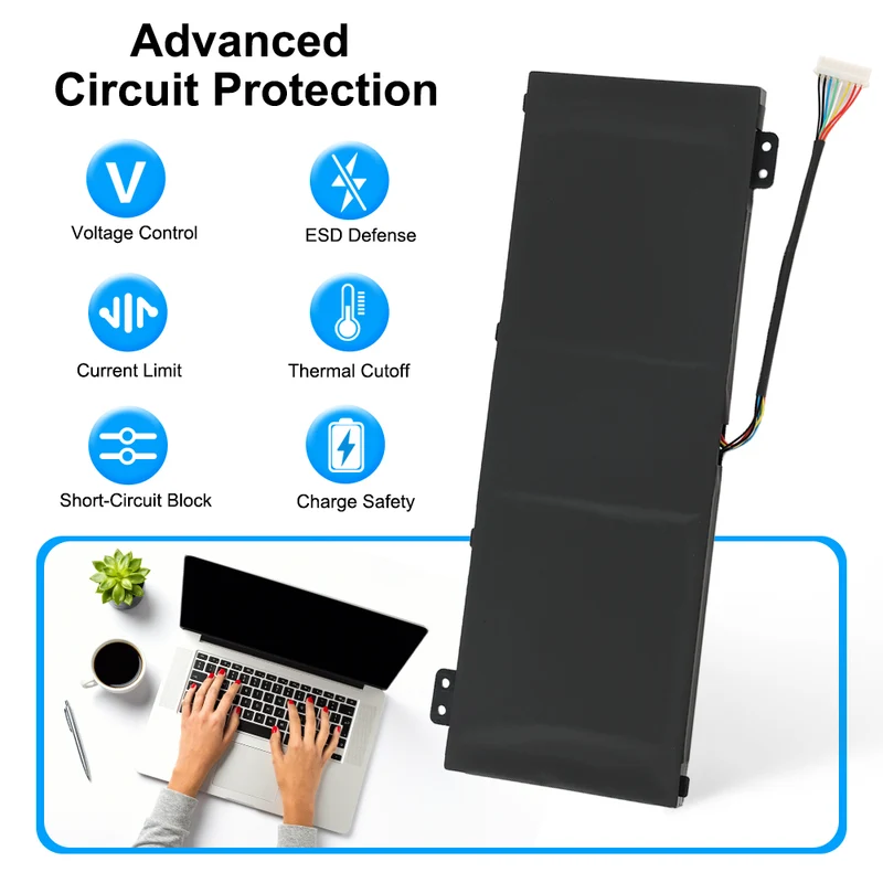 AP18E8M AP18E7M Laptop Battery for Acer Nitro 5 Aspire 7 Predator Helios 300 — 15.4V