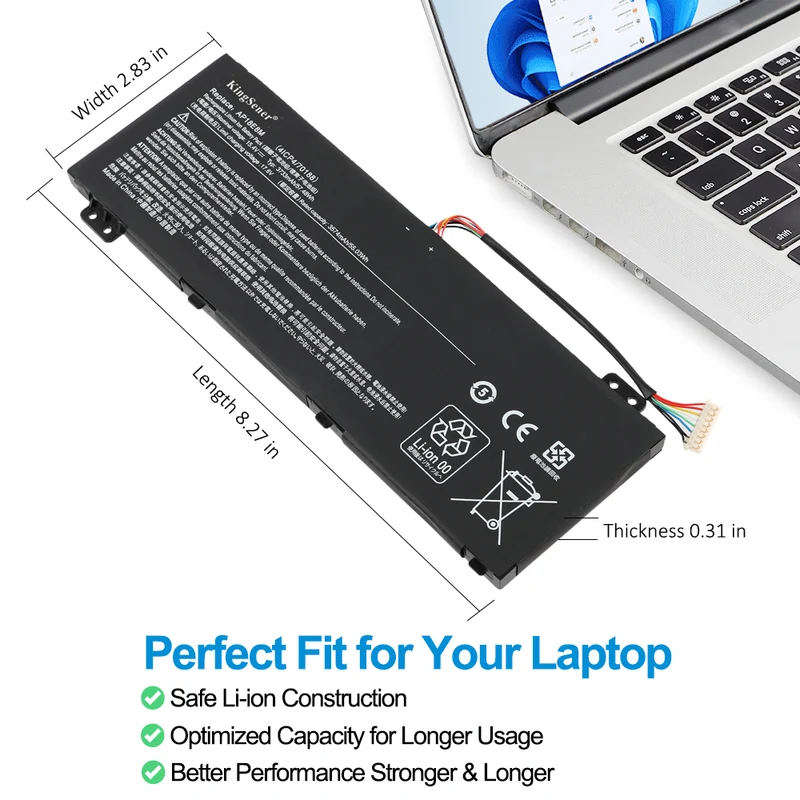 AP18E8M AP18E7M Laptop Battery for Acer Nitro 5 Aspire 7 Predator Helios 300 — 15.4V