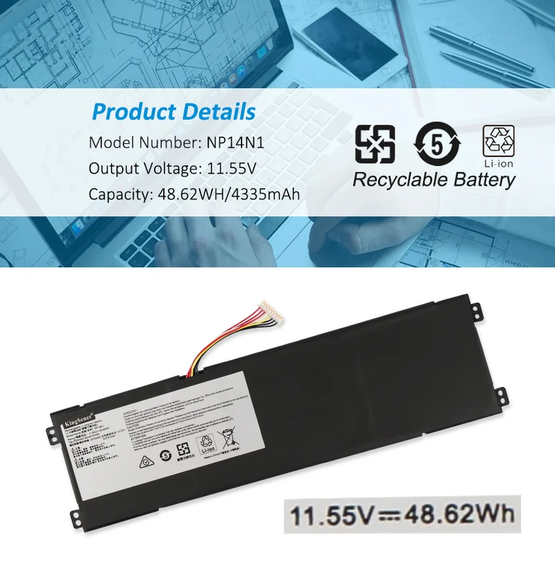 NP14N1 Battery for Getac Nexstgo Primus NX101 — 11.55V 4335mAh 48.62Wh