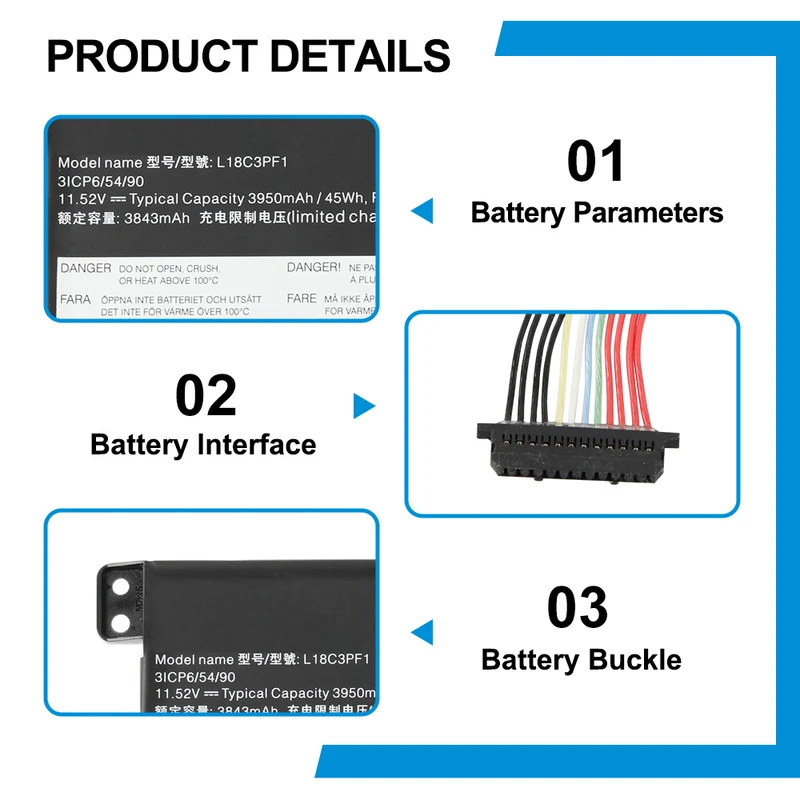 L18M3PF1 Battery for Lenovo IdeaPad S340-14 — 11.34V 52.5Wh (UK Stock)