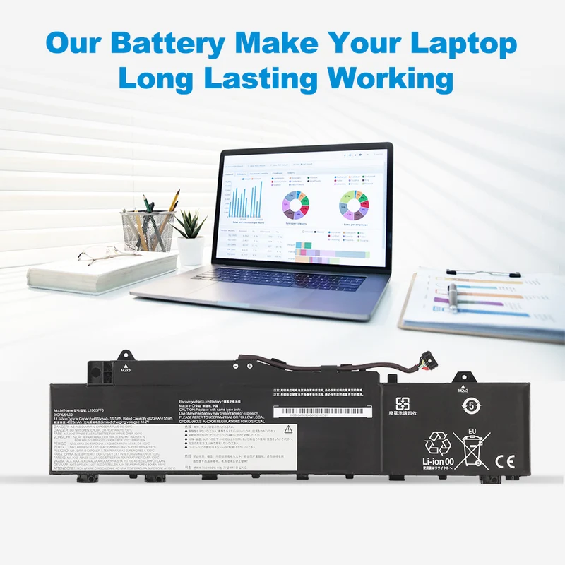 L19M3PF4 Battery for Lenovo IdeaPad 5-14ALC05 14ARE05 14ITL05 — 11.52V 56.5Wh