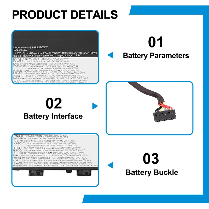 L19M3PF4 Battery for Lenovo IdeaPad 5-14ALC05 14ARE05 14ITL05 — 11.52V 56.5Wh