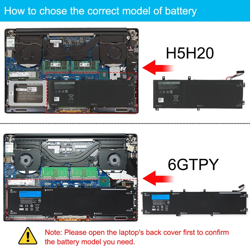 H5H20 Battery for Dell XPS 15 9560 9570 Precision 5520 5530 — 11.4V 56Wh