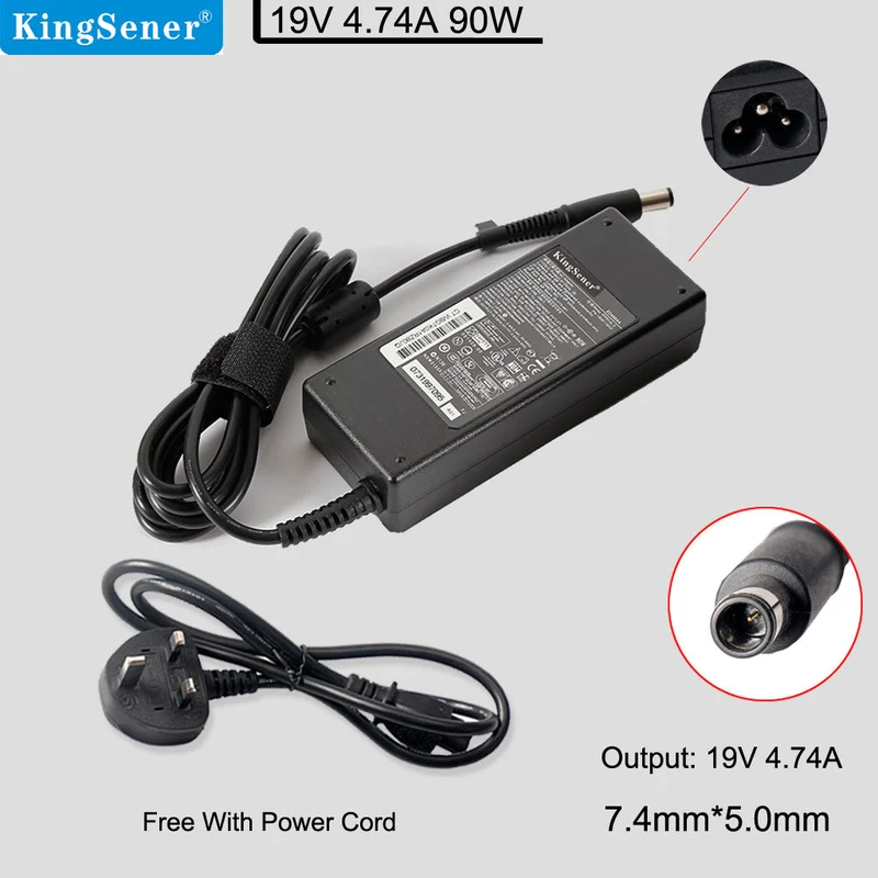 19V 4.74A 90W Universal Laptop Charger for HP Asus Lenovo Toshiba — 7.4*5.0mm