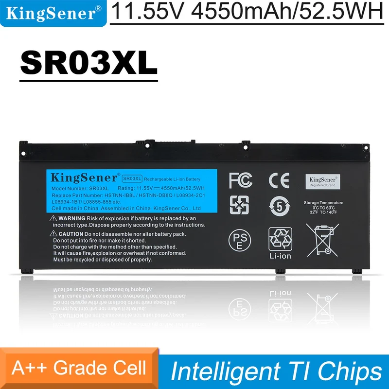 SR03XL Battery for HP Pavilion Gaming 15-CX Envy x360 15-CN — 52.5Wh