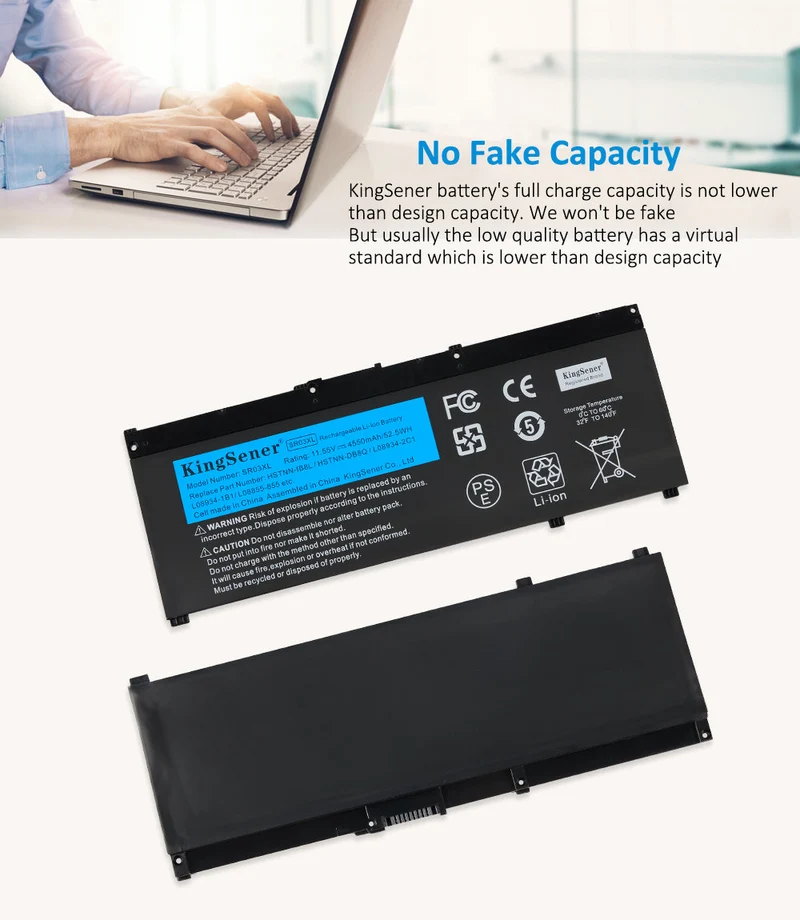 SR03XL Battery for HP Pavilion Gaming 15-CX Envy x360 15-CN — 52.5Wh