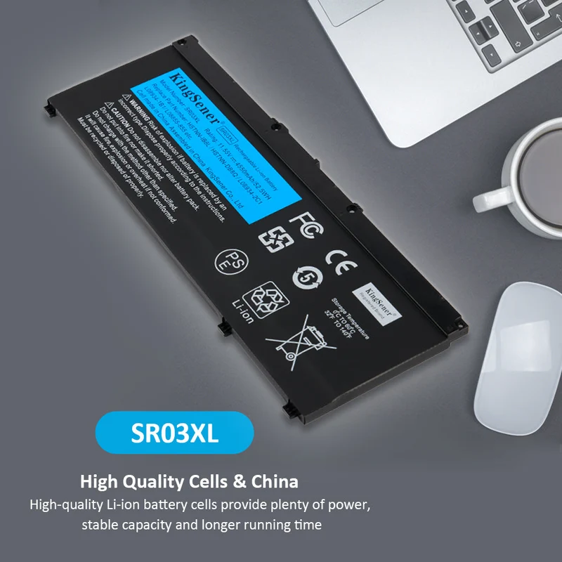 SR03XL Battery for HP Pavilion Gaming 15-CX Envy x360 15-CN — 52.5Wh