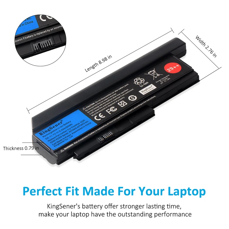 X220 Battery for Lenovo ThinkPad X220I X220S — 11.1V 63Wh/93Wh
