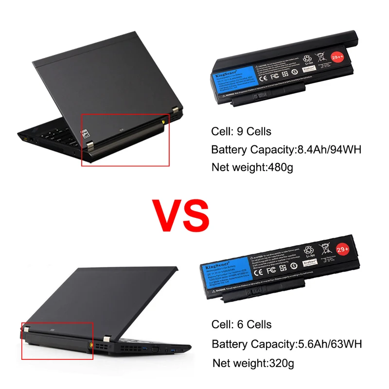 X220 Battery for Lenovo ThinkPad X220I X220S — 11.1V 63Wh/93Wh