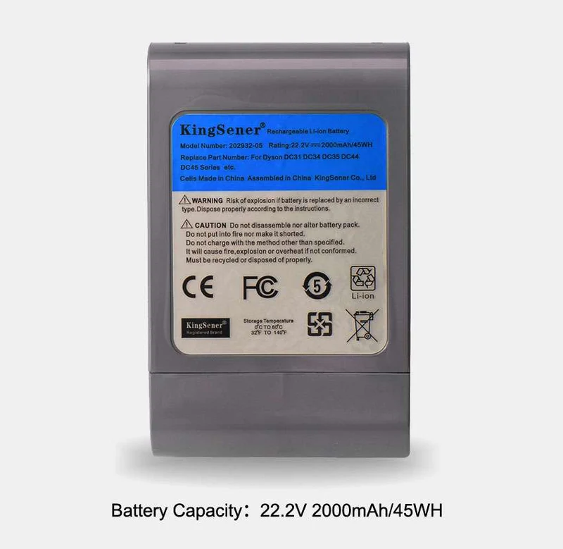 DC31 Type A Battery for Dyson DC34 DC35 DC44 DC45 — 22.2V 45Wh