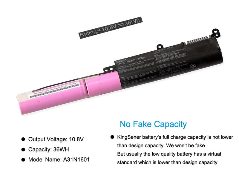 A31N1601 Battery for ASUS VivoBook F541UA R541UA X541SA X541SC — 10.8V 36Wh