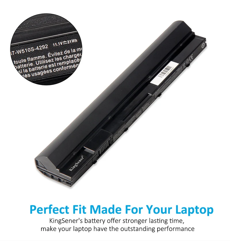 W510BAT-3 Battery for CLEVO W510LU W510S W510TU W515LU W515PU — 11.1V 31Wh