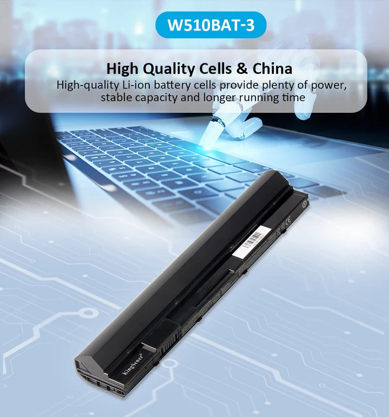 W510BAT-3 Battery for CLEVO W510LU W510S W510TU W515LU W515PU — 11.1V 31Wh