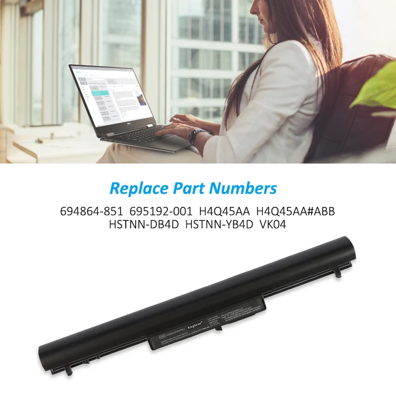 VK04 Battery for HP Pavilion Sleekbook 14t 15z HSTNN-DB4D HSTNN-YB4D — 14.8V 37Wh