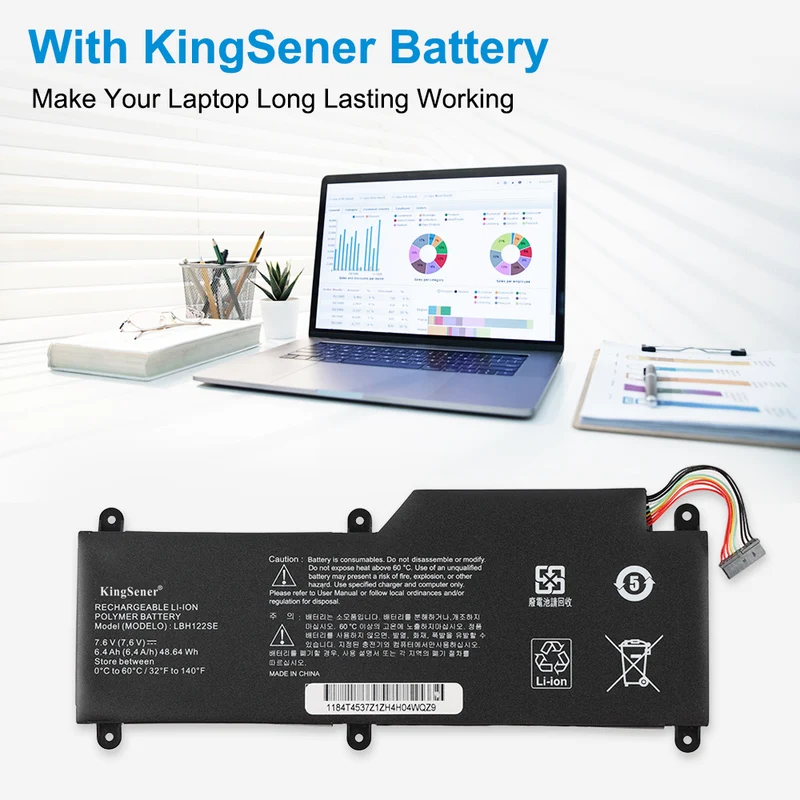 LBH122SE Battery for LG Ultrabook U460 U560 15U530 — 7.68V 48.64Wh
