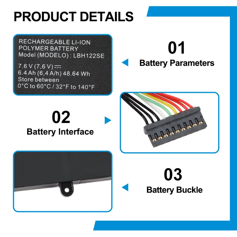 LBH122SE Battery for LG Ultrabook U460 U560 15U530 — 7.68V 48.64Wh