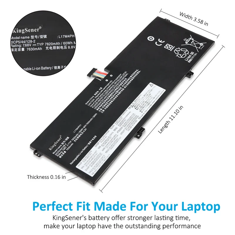 Lenovo Yoga C930-13IKB Yoga 7 Pro-13IKB Battery L17C4PH1 60Wh
