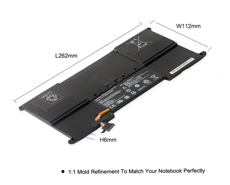 C23-UX21 Battery for ASUS ZenBook UX21 UX21A UX21E — 7.4V 35Wh