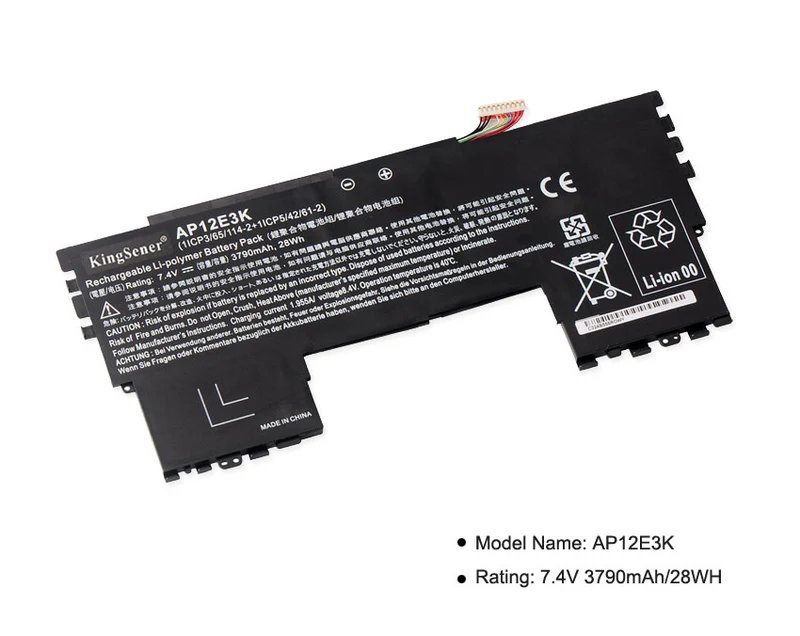 AP12E3K 1/CP3/65/114-2 Replacement Battery for Acer Aspire S7 S7-191 Ultrabook — 7.4V 28Wh