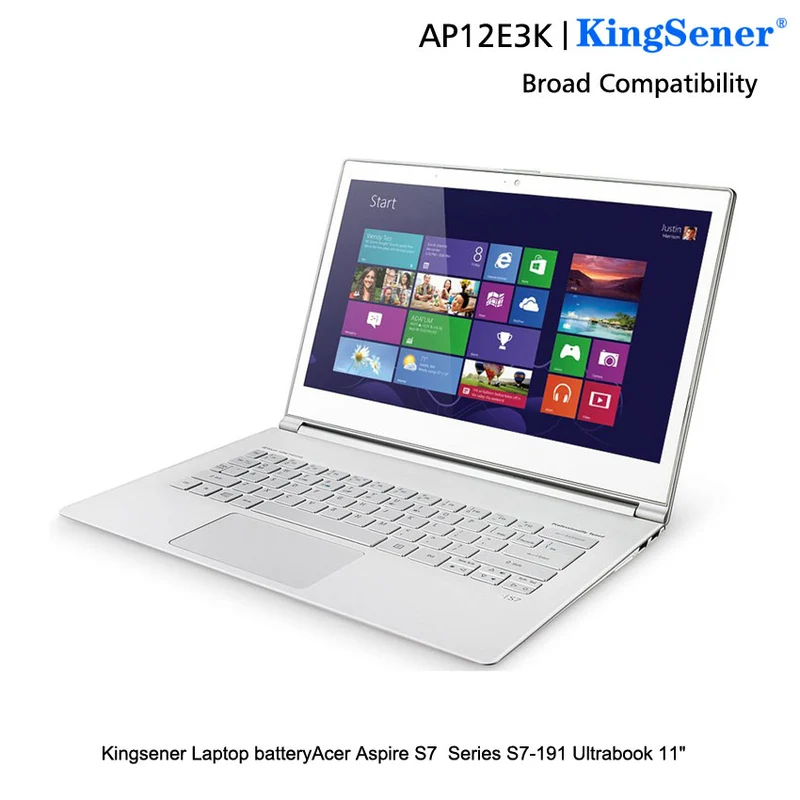 AP12E3K 1/CP3/65/114-2 Replacement Battery for Acer Aspire S7 S7-191 Ultrabook — 7.4V 28Wh