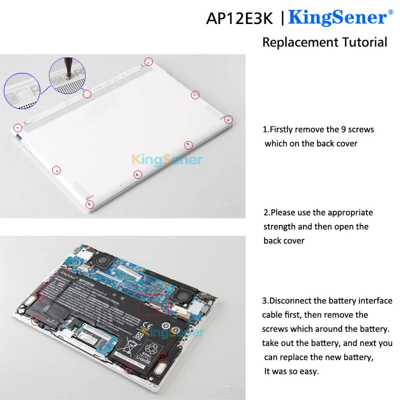 AP12E3K 1/CP3/65/114-2 Replacement Battery for Acer Aspire S7 S7-191 Ultrabook — 7.4V 28Wh