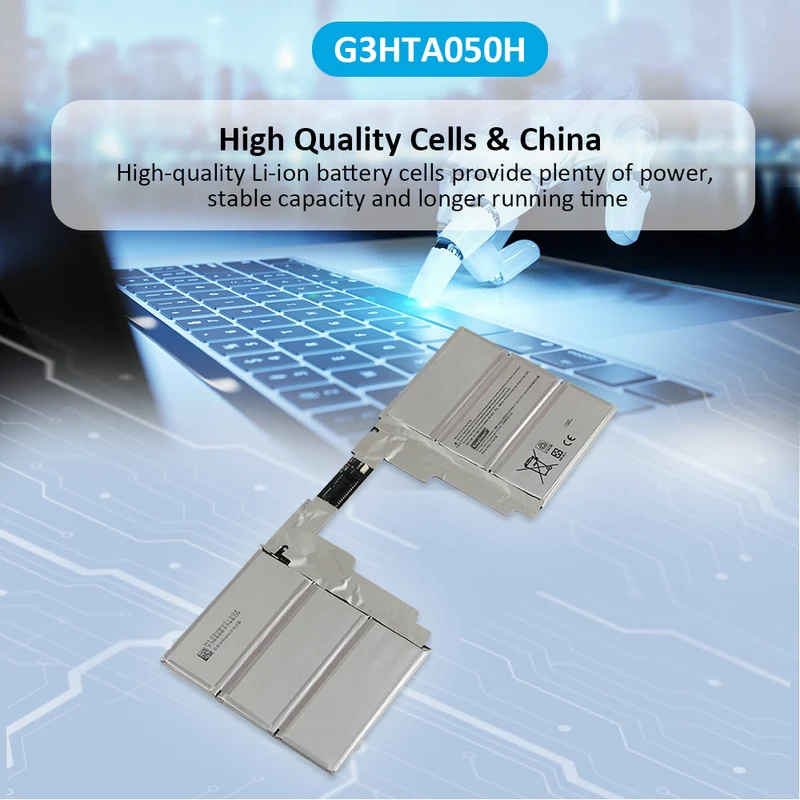 G3HTA049H Replacement Battery for Microsoft Surface Book 2 13.5” Keyboard (11.36V, 59.4Wh, 5218mAh)