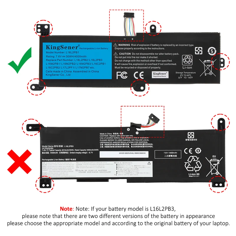 L16M2PB1 L16L2PB1 Battery for Lenovo IdeaPad 320 330 S145 — 30Wh 7.5V