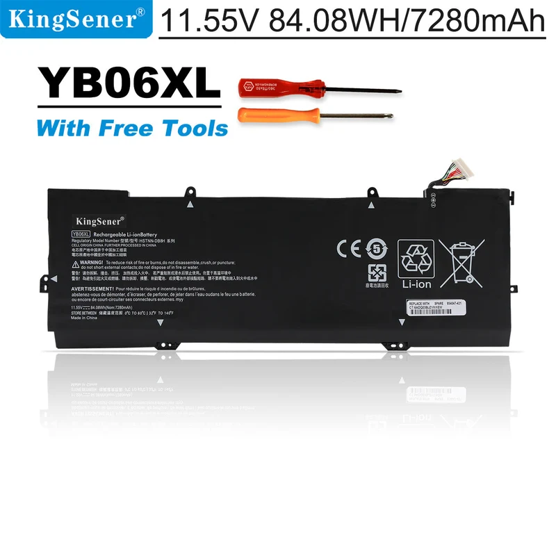 YB06XL Battery for HP Spectre x360 15-CH — 11.55V 84.08Wh