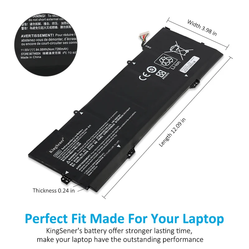 YB06XL Battery for HP Spectre x360 15-CH — 11.55V 84.08Wh
