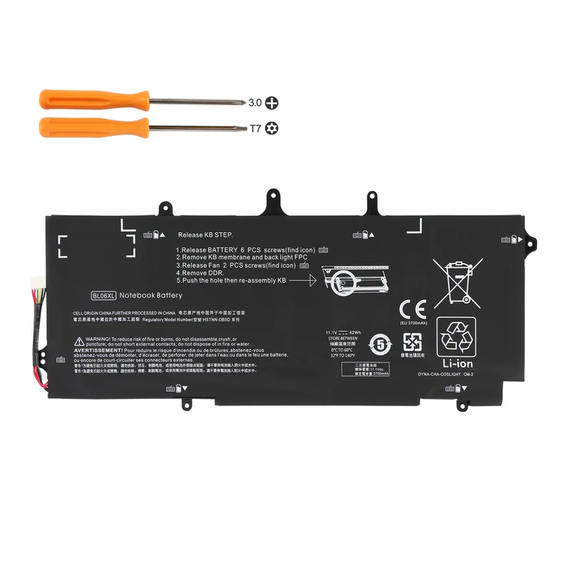 BL06XL Battery for HP EliteBook Folio 1040 G1 G2 — 11.1V 42Wh