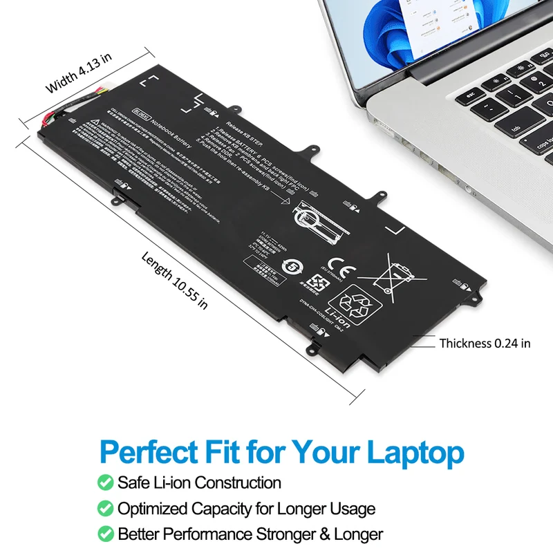 BL06XL Battery for HP EliteBook Folio 1040 G1 G2 — 11.1V 42Wh