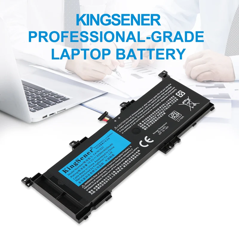 C41N1837 Battery for ASUS ROG Zephyrus G15 GA502 M GU502 S GX502 TUF Dash F15 FX516 — 76Wh 15.4V