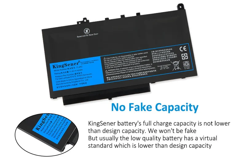 7CJRC Battery for Dell Latitude E7270 E7470 — 11.4V 42Wh