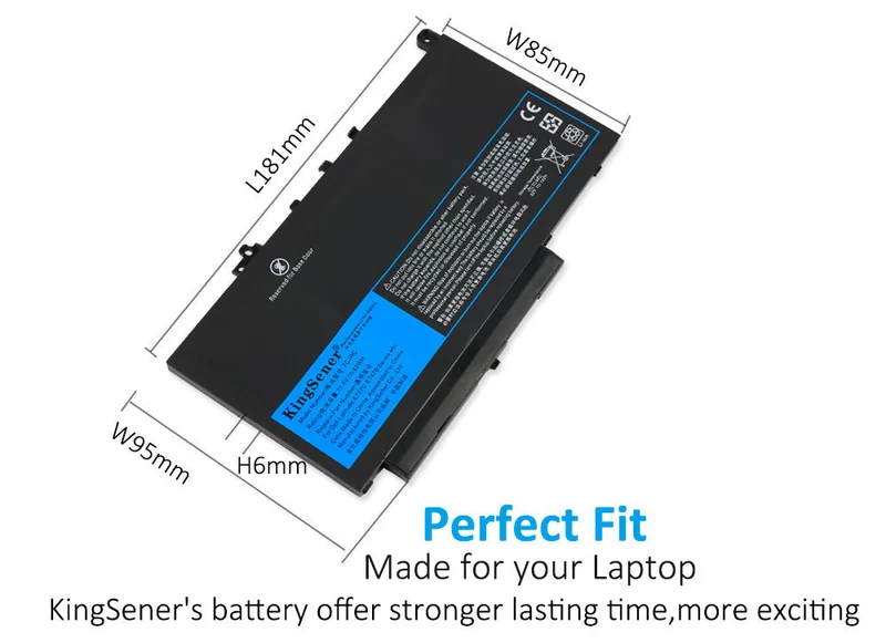 7CJRC Battery for Dell Latitude E7270 E7470 — 11.4V 42Wh