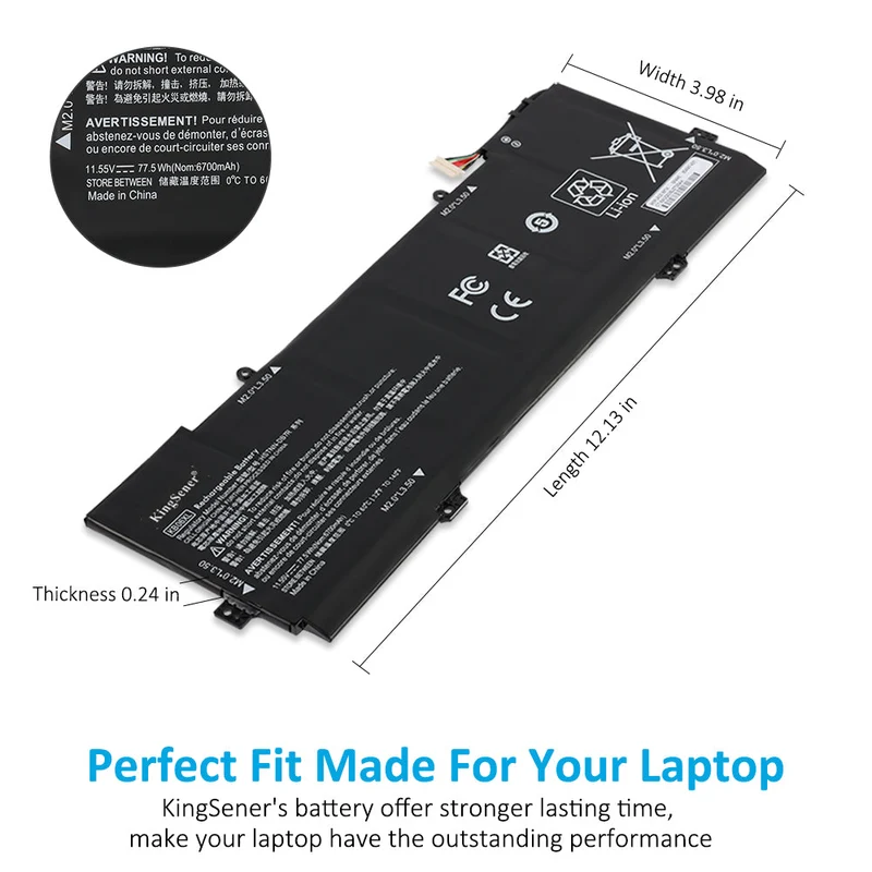 KB06XL Battery for HP Spectre x360 15-BL 15T-BL100 Series — 79.2Wh 11.55V