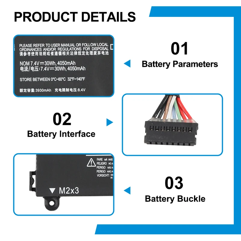 L14M2P23 Battery for Lenovo IdeaPad U30-70 U31-70 E31-70 E31-80 — 7.4V 30Wh