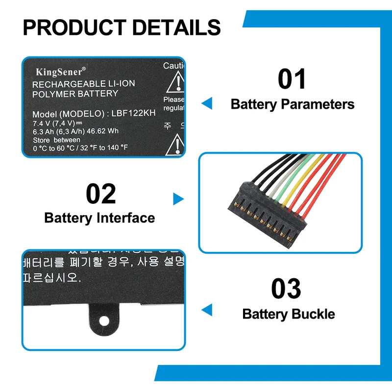 LBF122KH Battery for LG Xnote P210 P220 P330 — 7.4V 46.62Wh