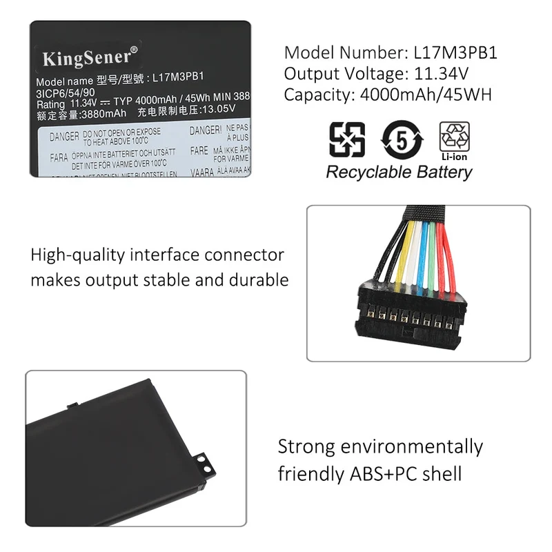 L17M3PB1 Battery for Lenovo IdeaPad 330-15 — 11.34V 45Wh (EU Stock)
