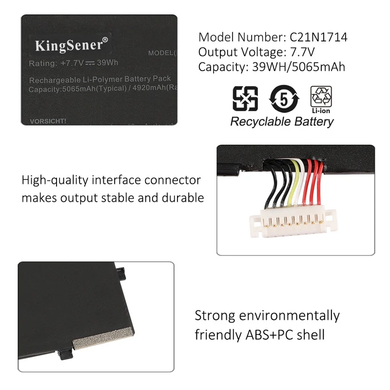 C21N1714 Laptop Battery for ASUS TP401 TP401N TP401NA TP401CA J401MA J401CA | KingSener