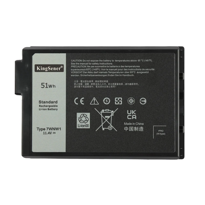 7WNW1 Battery for Dell Latitude 7424 5424 5420 Rugged Extreme — 11.4V 51Wh
