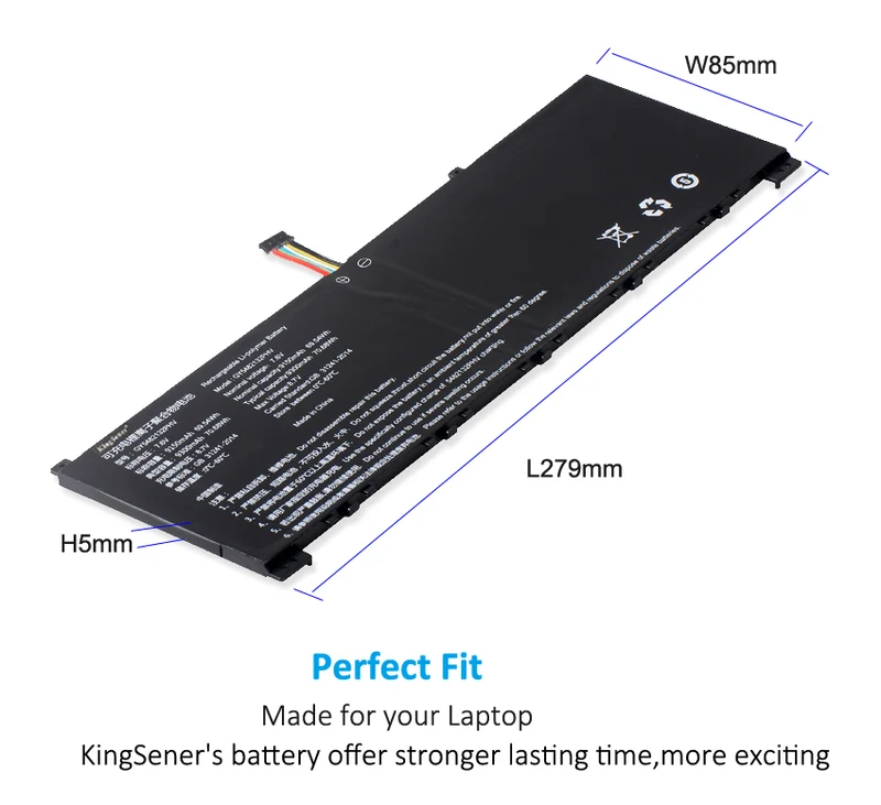 GY5482132PHV Li-polymer Tablet Battery 7.6V 9150mAh / 69.54Wh