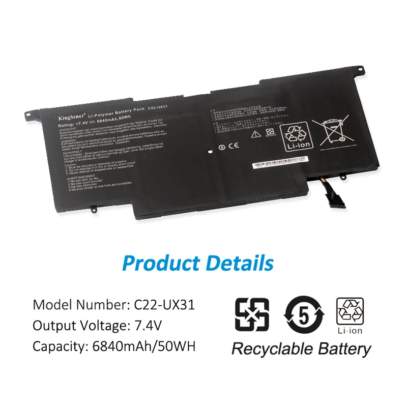 C22-UX31 Laptop Battery for ASUS Zenbook UX31 UX31A UX31E
