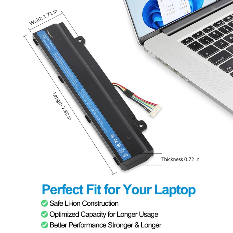 AL15B32 Battery for Acer Aspire V15 V5-591G T5000 — 11.4V 48Wh
