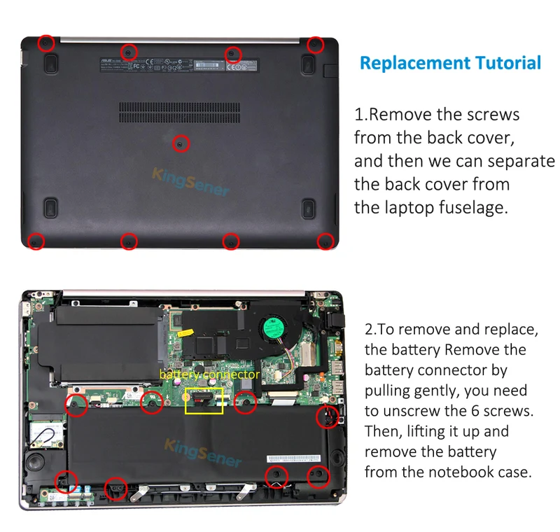 C21-X202 Battery for ASUS VivoBook S200 S200E X201 X201E X202 X202E — 7.4V 38Wh