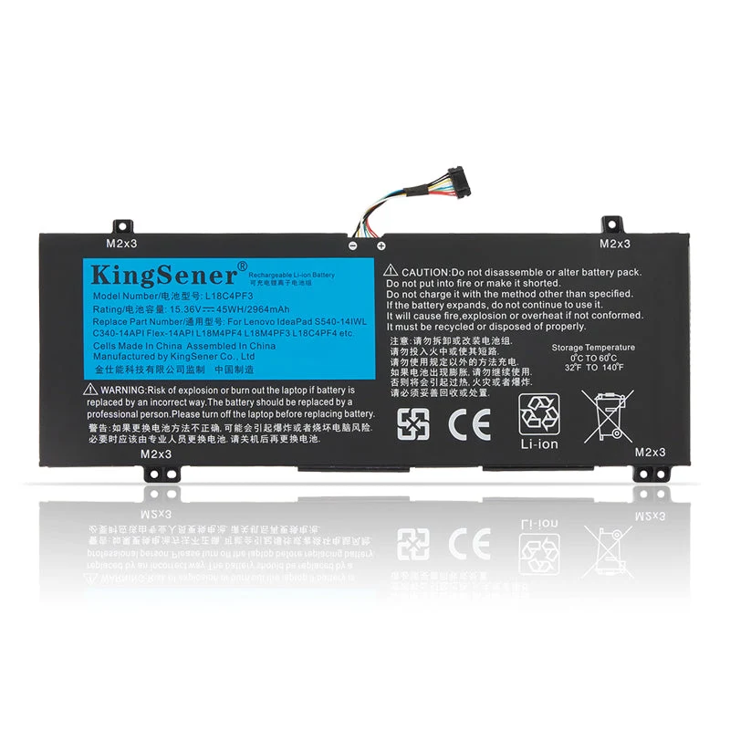L18C4PF3 L18M4PF3 L18M4PF4 L18C4PF4 Laptop Battery for Lenovo IdeaPad C340-14 S540-14 Flex-14 — 15.36V 45Wh