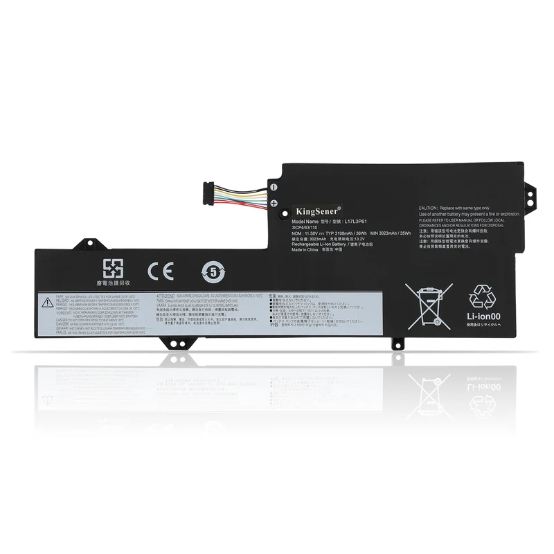 L17L3P61 L17M3P61 L17C3P61 Laptop Battery for Lenovo IdeaPad 320S-13IKB Yoga 720-12IKB Flex 6-11IGM Xiaoxin 7000-13 — 11.52V 36Wh