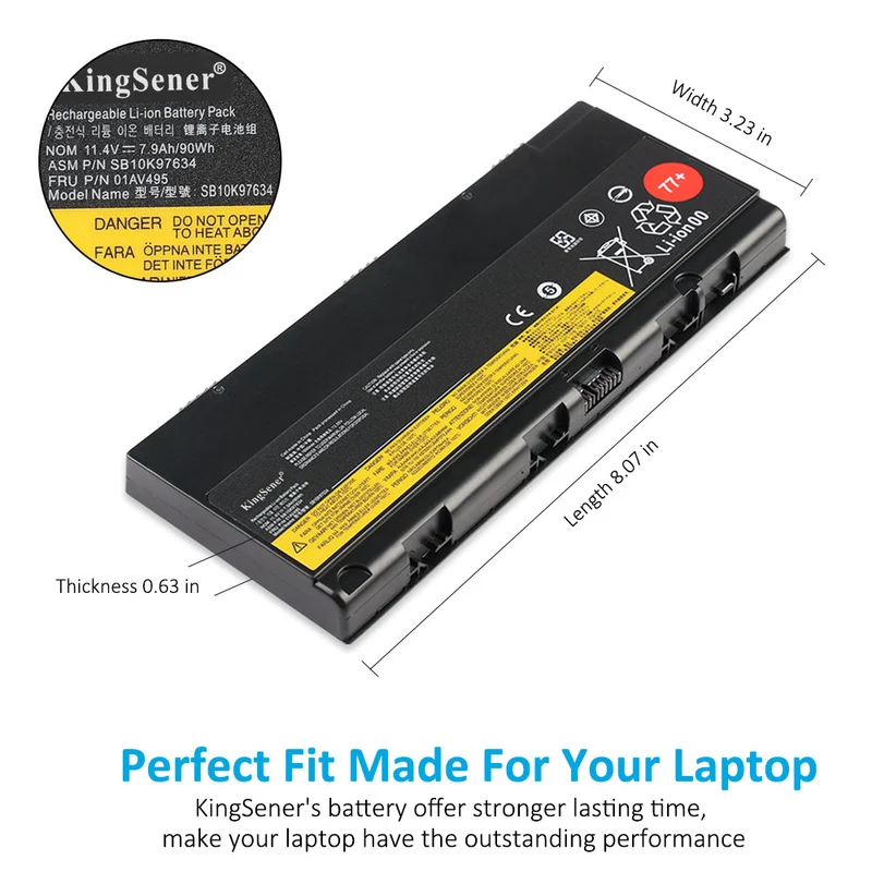 Lenovo ThinkPad P50 P51 P52 Mobile Workstation Battery 00NY490 90Wh