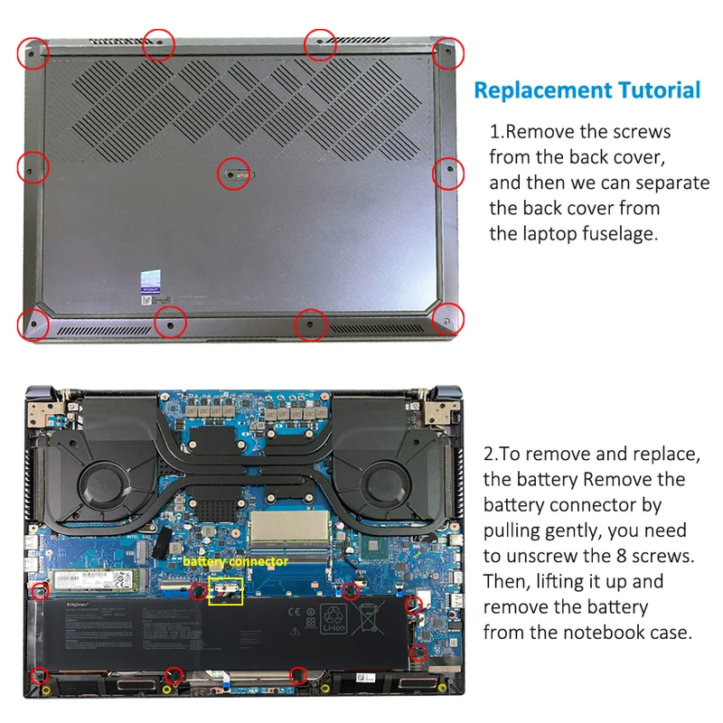 ASUS ProArt StudioBook Pro 17 Battery Replacement C31N1834 11.55V 57Wh