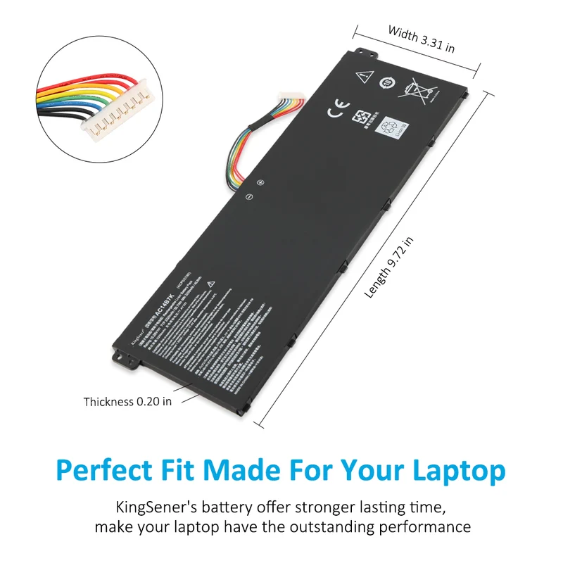 AC14B7K Battery for Acer Spin 5 SP515-51GN Swift SF314-52 — 15.28V 50.7Wh
