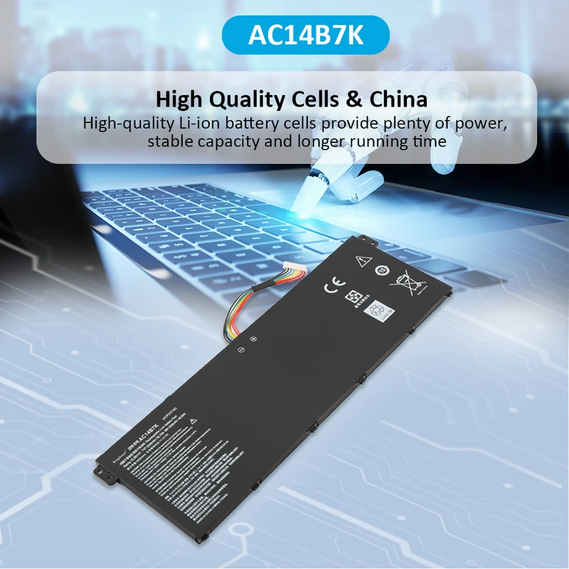 AC14B7K Battery for Acer Spin 5 SP515-51GN Swift SF314-52 — 15.28V 50.7Wh